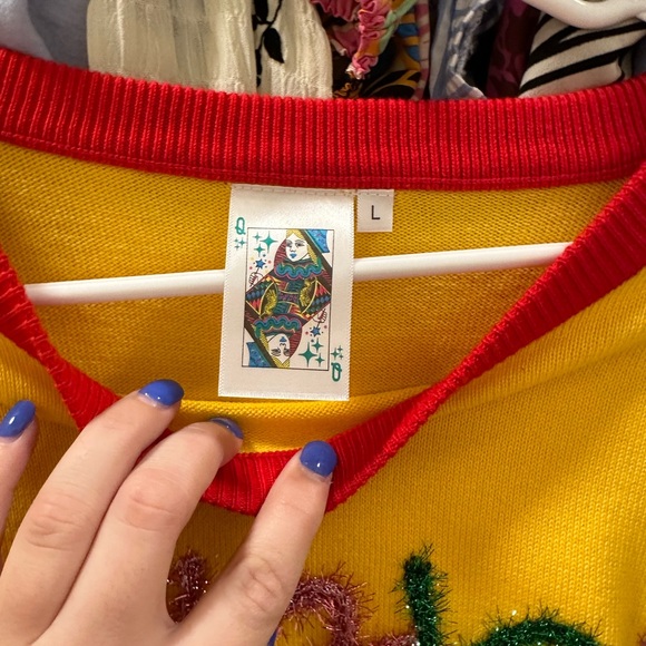 Queen of Sparkles Happy sweater! Never worn!!! - Picture 2 of 3